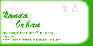 manda orban business card